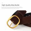 Pin Buckle Suede Leather Belt Luxury Design Wide Waistband Women Waist Belt  Coat Skirt Decoration