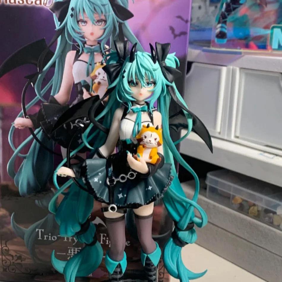 New Anime 19CM Hatsune Miku Little devil raccoon Kawaii Action Figure PVC Doll Model Figure Toys Desktop Decoration Holiday Gift