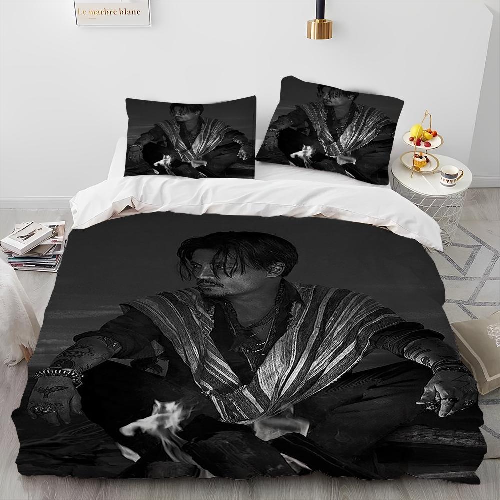 3D Printing Johnny Depp Series Comforter Bedding SetDuvet Cover Bed Set Quilt Cover PillowcaseKing Queen Size Bedding Set Kids