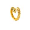Luxurious National Trend Index Finger Ring with Zirconium Chisel Engraved Snake Open Ring Simple