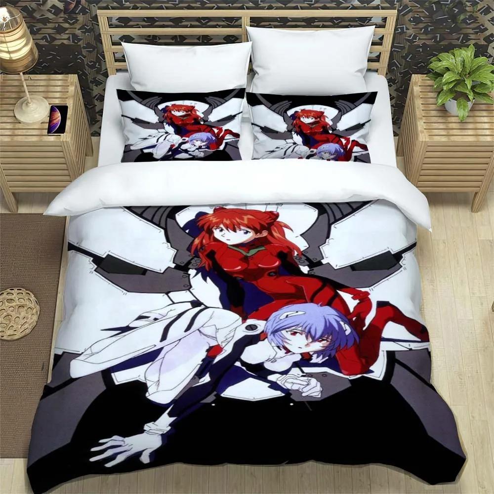 New NEON GENESIS EVANGELION Anime Quilt Covers Bedding Dormitory Sheets 2/3-piece Bedding Set