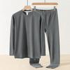 Men's Double-Sided Fleece Warm Winter Thermal Set: Long-Sleeved Top & Seamless Pants