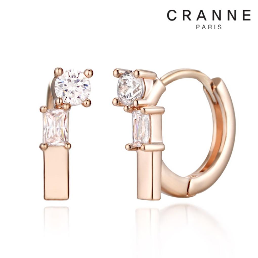 14K Cubic One-Touch Earrings (Gold Filled) C24EGF086