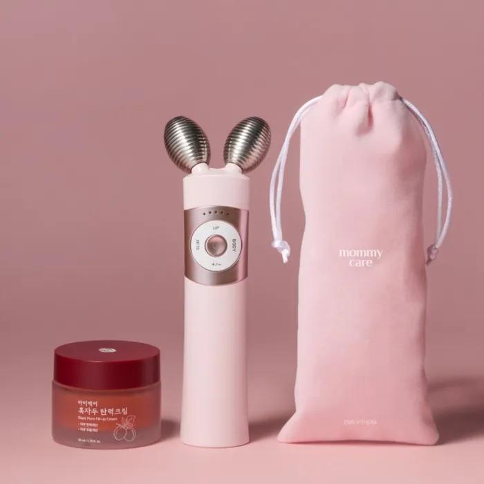[SET COMPOSITION] EMS V-Cera Meridian Device + Black Plum Elasticity Cream (+Exclusive Pouch Included) (Pink/White Color Available)