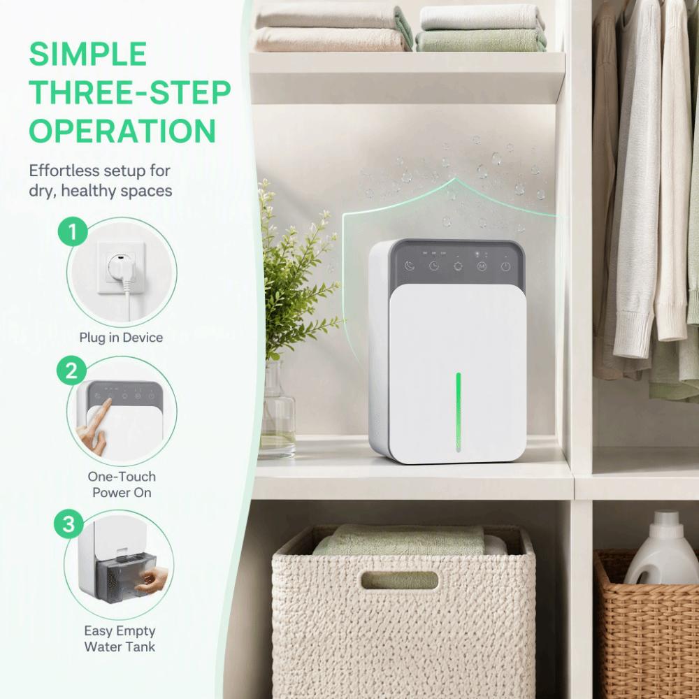 Intelligent Air Dehumidifier Smart Sensing Moisture Absorber Moisture Removal Dryer Office