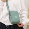 Compact Nylon Crossbody Bag with Double Zipper Closure Adjustable Strap Small Casual Purse for Daily Travel