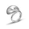 ins niche metal texture fringed ring personalized exaggerated geometric opening adjustment ring
