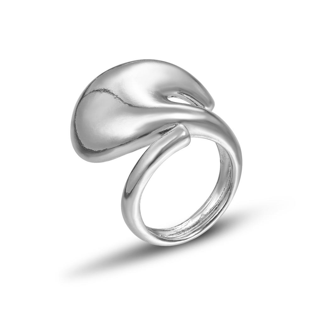 ins niche metal texture fringed ring personalized exaggerated geometric opening adjustment ring