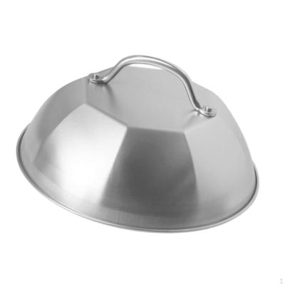 9 Inches BBQ Grill Pans Cover Melting Cheese Dome Stainless Steel Multifunctional for Frying