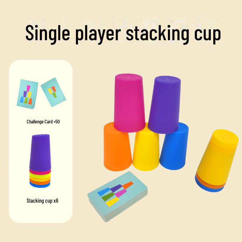 Color Sorting Stacking Cups - Montessori Educational Toy for Ages 2-4
