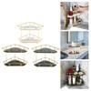 Double-Layer Storage Rack Jewelry Basket Decoration with Ceramic Panel Sundries Display Stand