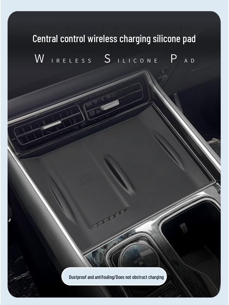Silicone Wireless Charging Pad for Chery Tiggo 9X - Fits Center Console Phone Accessories & Interior Decor