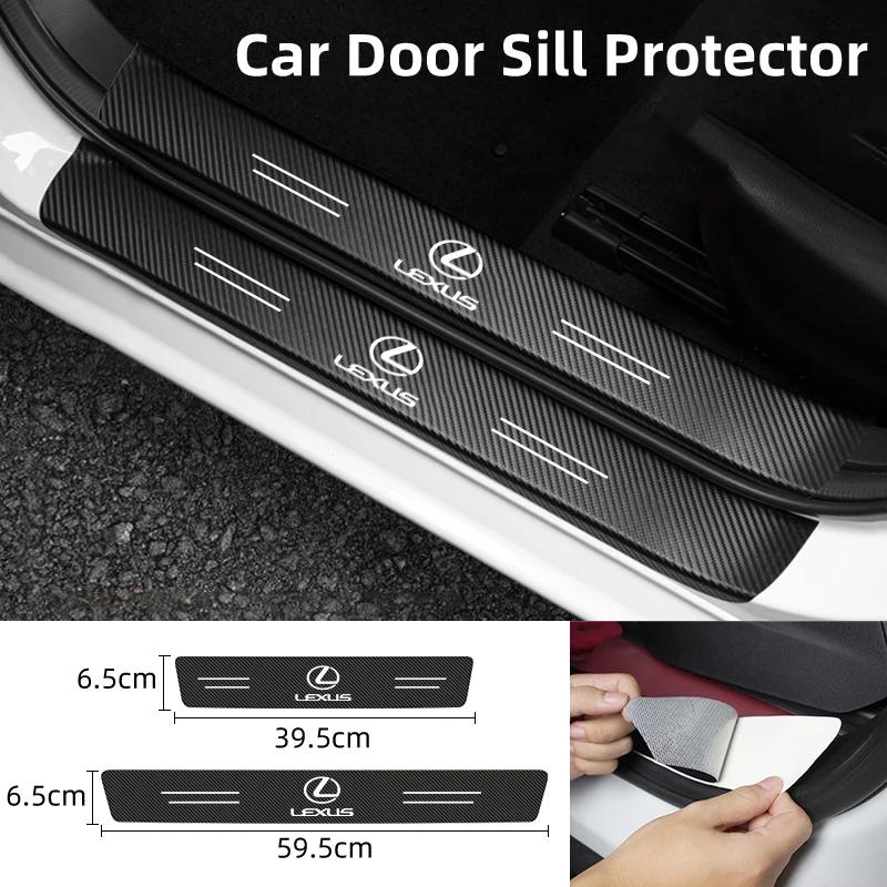 Car Door Sill Protector Stickers Carbon Threshold Strip Interior For Lexus CT ES GS NX IS250 CT200h IS300h ES300h RX400h NX30