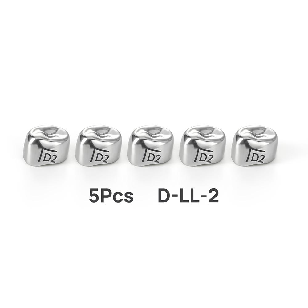 5Pcs Dental Crowns Preformed Metal Crown Stainless Steel Temporary Crowns Dentistry Orthodontic Material Therapy Tools