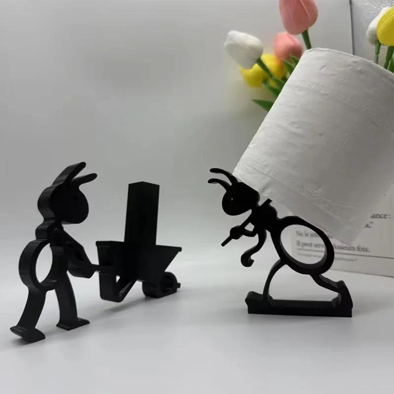Antique Paper Holder Bathroom Toilet Paper Display Decorative Furniture Multi-Scene Applicable Animal Simulation Ornament