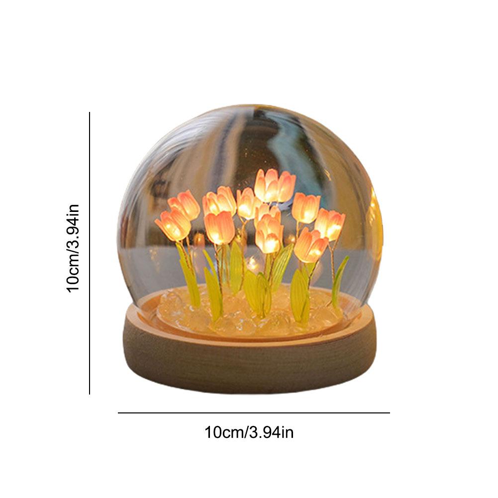 Artificial Tulip Flower Night Light LED Night Lamp Table Lamp Artificial Flower Lamp for Bedroom Decor Christmas Gifts