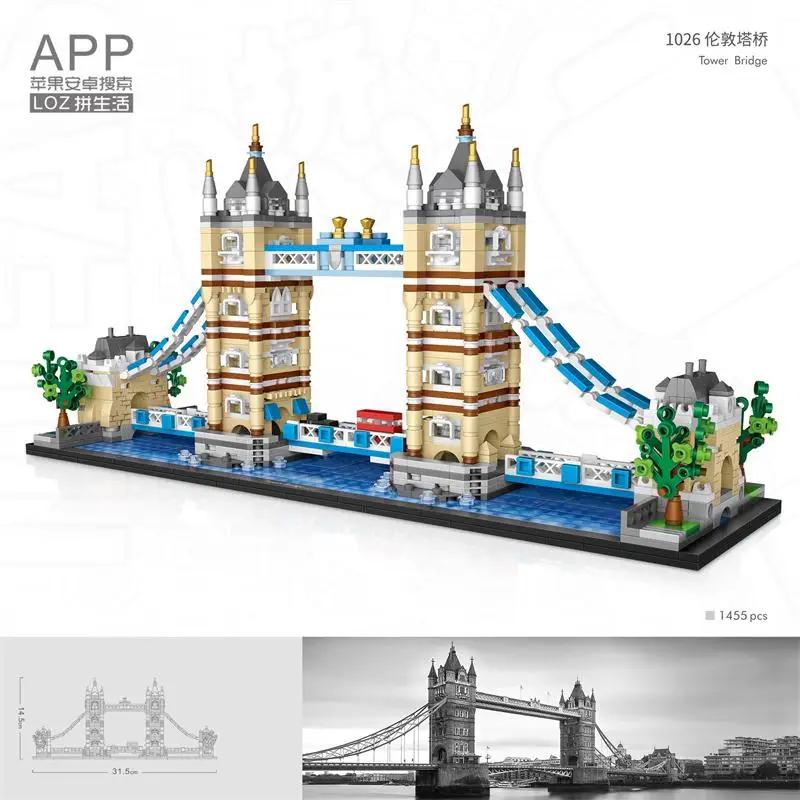 Loz Blocks World Famous Landmark Architecture Diy London Bridge Burj Al Arab Triumphal Arch Collection Gift Christmas Present
