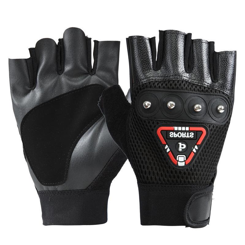 

Тактические перчатки без пальцев для улицы, фитнеса, мотоцикла, локомотива one size fits all чёрный