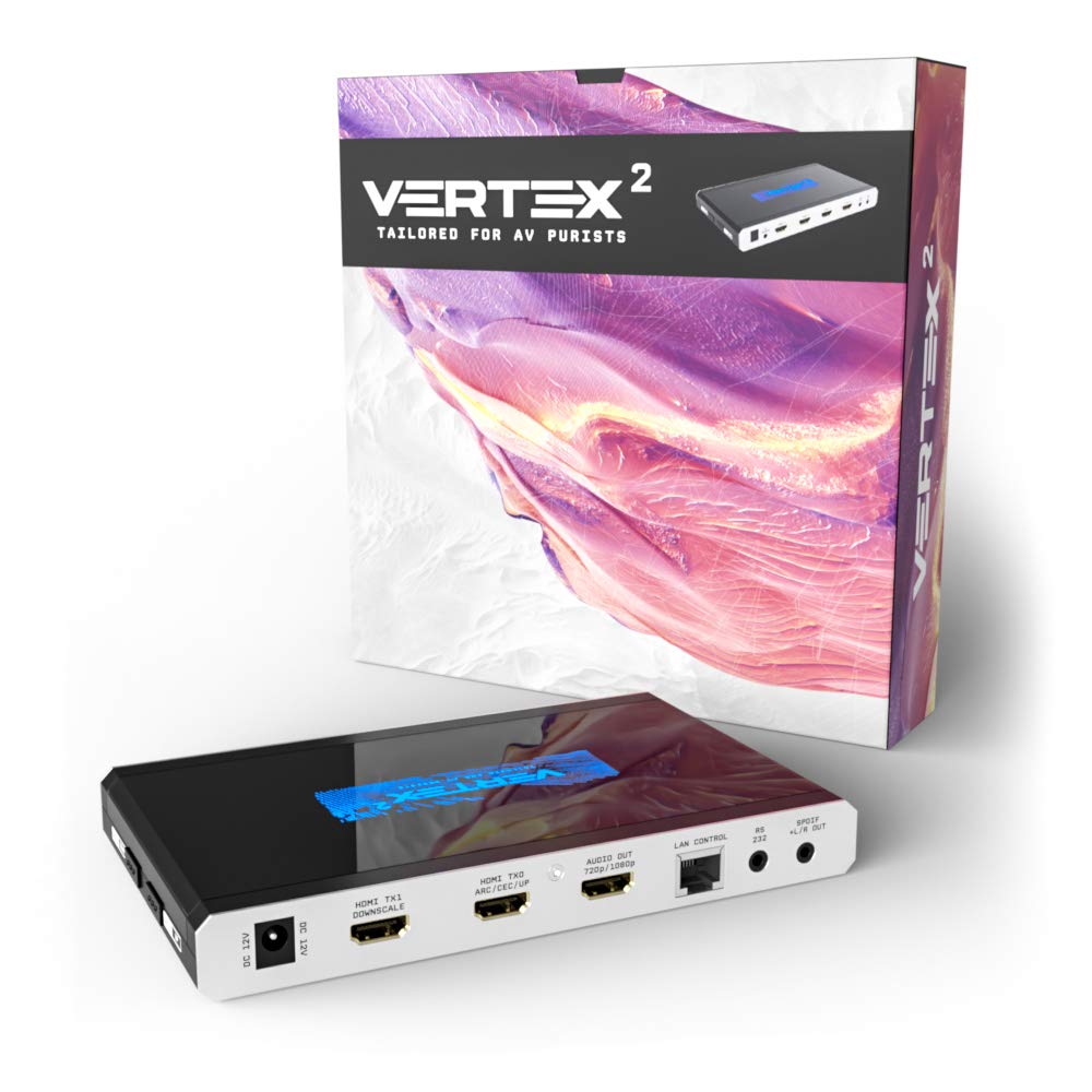 HDFury Vertex2 4K Compatible 4 Input 2 Output Matrix HDMI with Audio HDCP EDID 4K Vertex2 18Gbps Switcher/Distributor/Scaler Separation, Conversion,