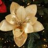 Glitter Artificial Poinsettia Flower 15CM Simulation Flowers New Sequins Flower  Home Decoration