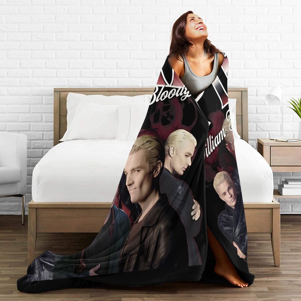 Buffy Spike Throw Blanket for Couch  Soft Fuzzy Plush Blanket 50x60 Inch Multiple Sizes Bedspreads for All Seasons