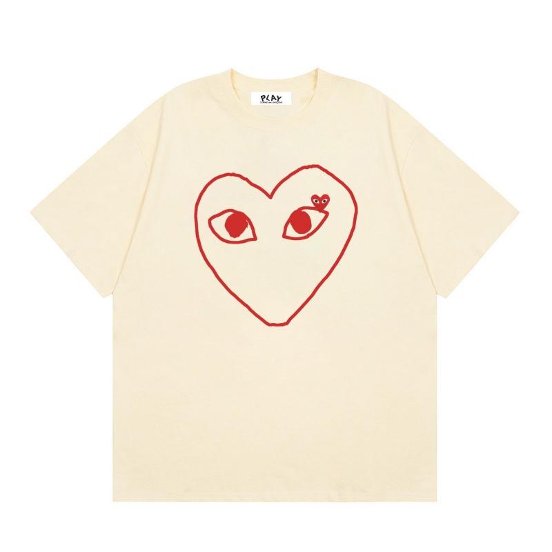 VibeStreet NUOVA T-shirt 100% Cotone T-shirt da Uomo a Forma di Cuore Donna Nuova Marca Originale T-shirt Top da Uomo Estate Manica Corta Moda Ami Amoring