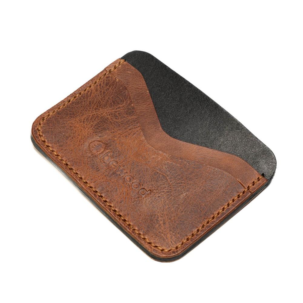 Bewood Business Leather Card Holder - Cognac