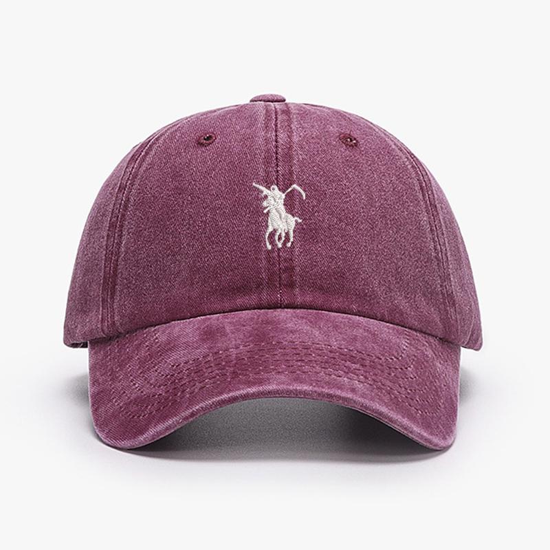 Fashion Men Women Embroidery Grim Reaper Japan Design Washed Cotton Soft Baseball Caps Adjustable Sunbonnet Dad Cap Pigeon Hats