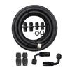 Automatic Transmission Coolers Line Kit Black 6AN Steel Braided Hose For 4L60E 4L65E Automobile Replacement