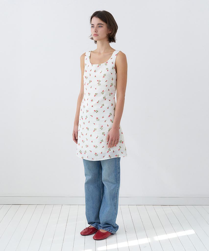 VEM.VER Sleeveless Floral Dress_Ivory