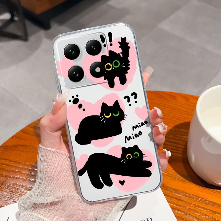 Case For Xiaomi 15T 15T Pro Adorable Astronaut Cat Anti-Fingerprint Fashion Transparent Housing For xiaomi15t 15tpro Protector