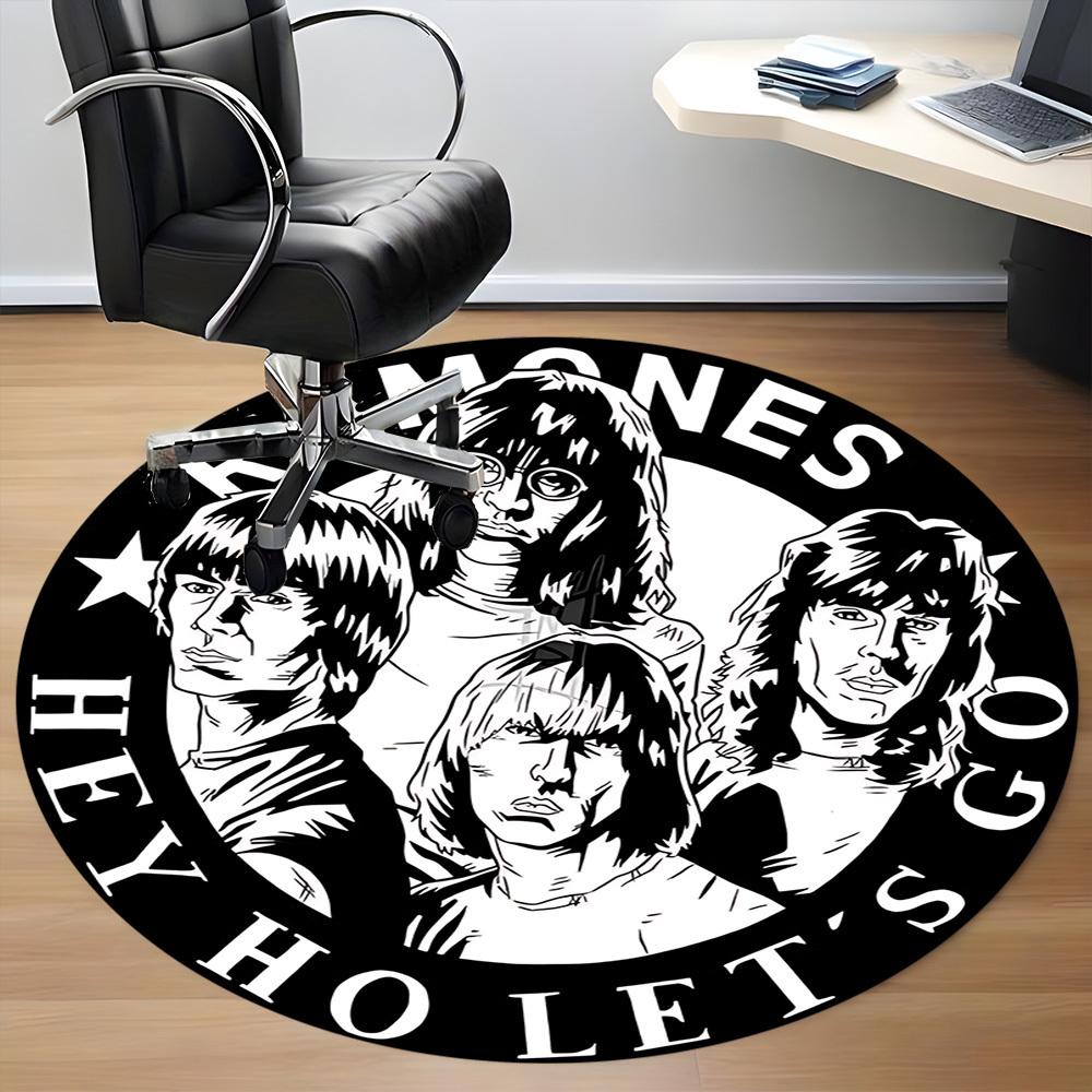 1pc ramones BandChair Carpet for Office, Non-slip, Soft and Durable Office Rug for Interior Decoration, Perfect for Office yy250925162