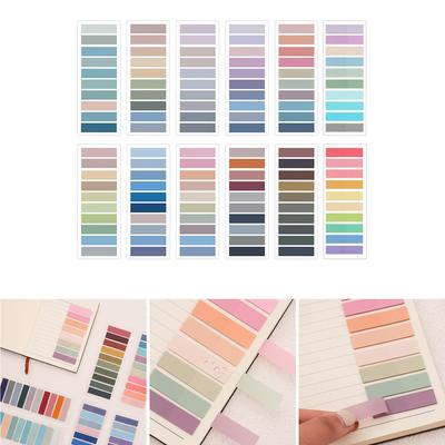 Multifunction Sticky Tabs Morandi Page Markers for Notebooks, MultiColored