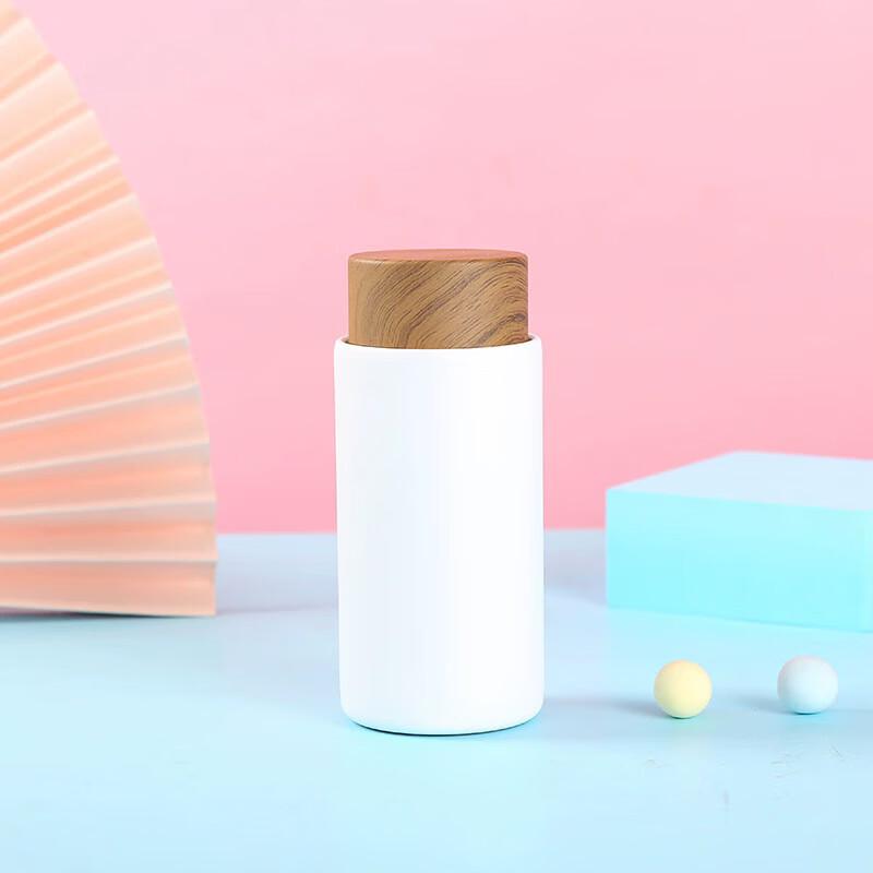 

Mini Portable Insulated Water Bottle with Wood Grain Lid
