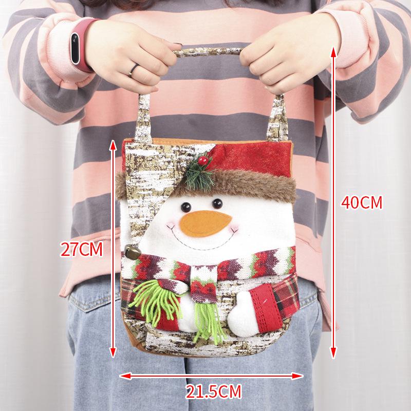 Large Santa Claus Christmas Eve Gift Bag with Pocket for Decorations
