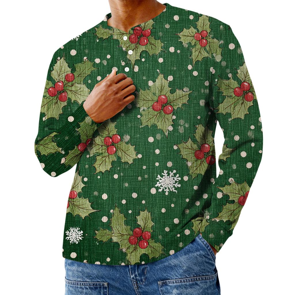 Men's Casual Oversized Button-Down Shirt With Long Sleeves