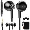 LUDOS SPECTA Compatible with iPhone and with Volume Remote Jack Earphones, Android, Wired, Microphone, Control, Control, In-Ear Type, 3.5mm