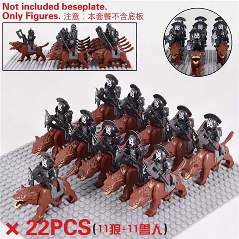 Medieval Military Lord Of Elven Guard Army Orcs Figures Building Block Dwarves Warriors The Rings Children Mini Assembled gift