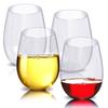 Stemless Plastic Wine Glasses Dishwasher-Safe BPA Free for Indoor & Outdoor