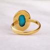 Blue Turquoise Ring, 925 Sterling Silver Jewelry, Minimalist Gold Fill Statement Ring, Handmade Promise Ring