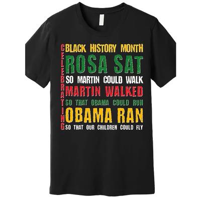 European Sizes Celebrating Black History Month Rosa Martin Obama Premium T-shirt Fun Boys
