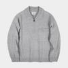 Weekhour Wool Blend Half Zip Collar Knit Light Grey