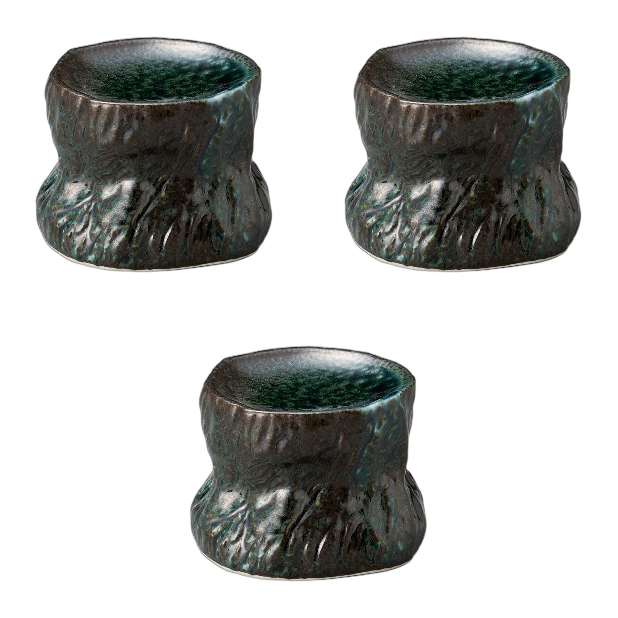 Setomonohonpo (Setomonohonpo) Set of 3 Navy Blue Irabo Takadai Delicacy [9 x 6.6cm] | Delicacy Ceramics
