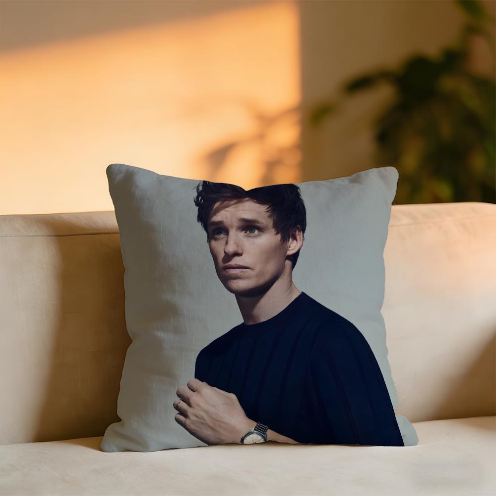 Eddie Redmayne Cushion Cover Cozy Velvet Throw PillowSoft Warm Cushion For Sofa Bed