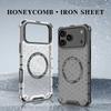 Honeycomb Texture Armor Magnetic Clear Phone Case for IPhone 17 Air Pro Max Magsafe Wireless Charging Silicone TPU Protect Cover