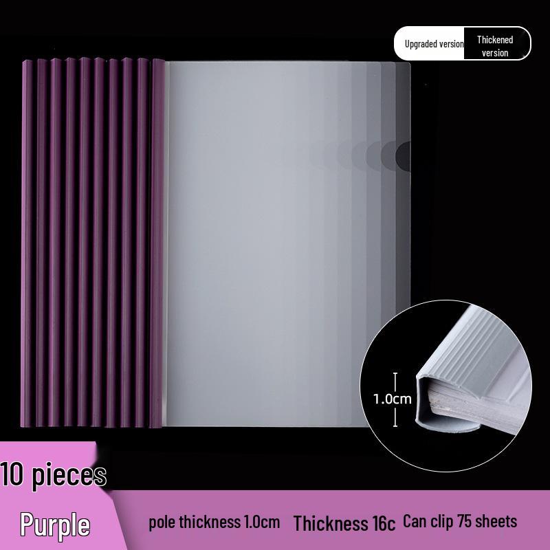 A4 Transparent Lever Arch File - Thickened PP Document Folder for Office, Resume, or Student Papers