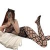 Sex Underwear One-piece Mesh Pajamas Suspender Hollow Large Size Shoulder Socks Hollow Crotch Sexy Passion Women