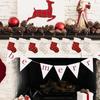 Gold Sequin Christmas Socks 1pc White Christmas Tree Hanging Decorations