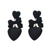 2025 New Style Women's Earrings Niche Black Love Design Versatile High-end Stud Earrings Women's Fashion