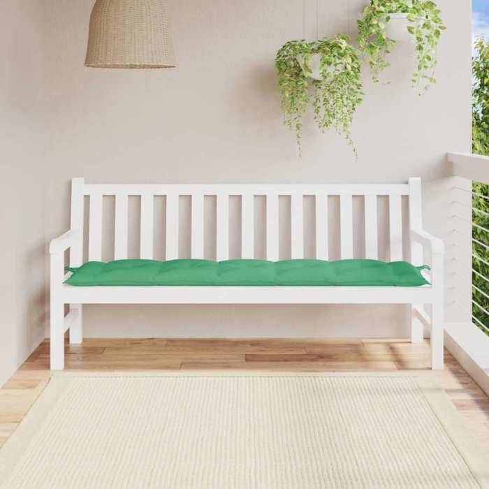 VidaXL Coussin de banc de jardin vert 180x50x7 cm tissu oxford 314973